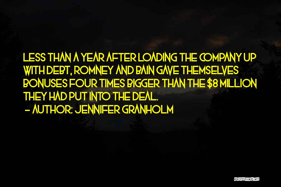 Bonuses Quotes By Jennifer Granholm