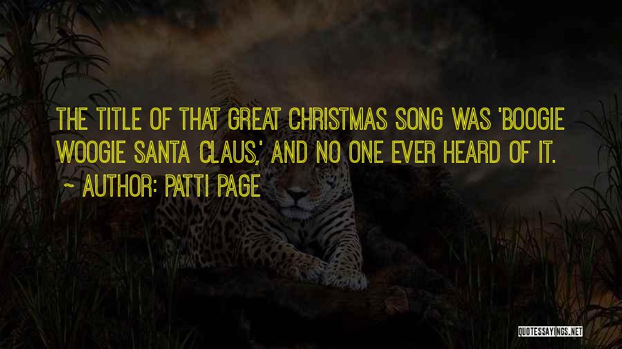 Boogie Quotes By Patti Page