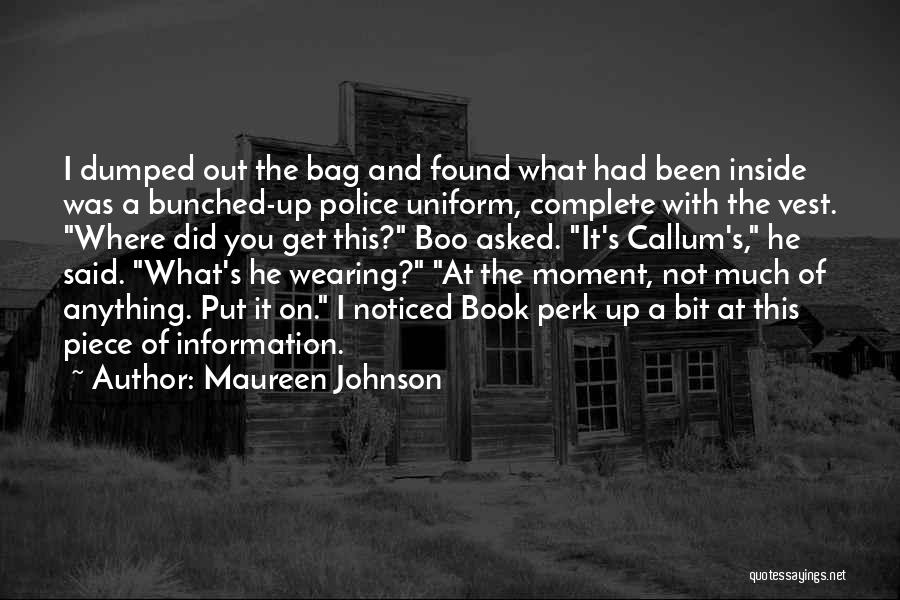 Book Bag Quotes By Maureen Johnson