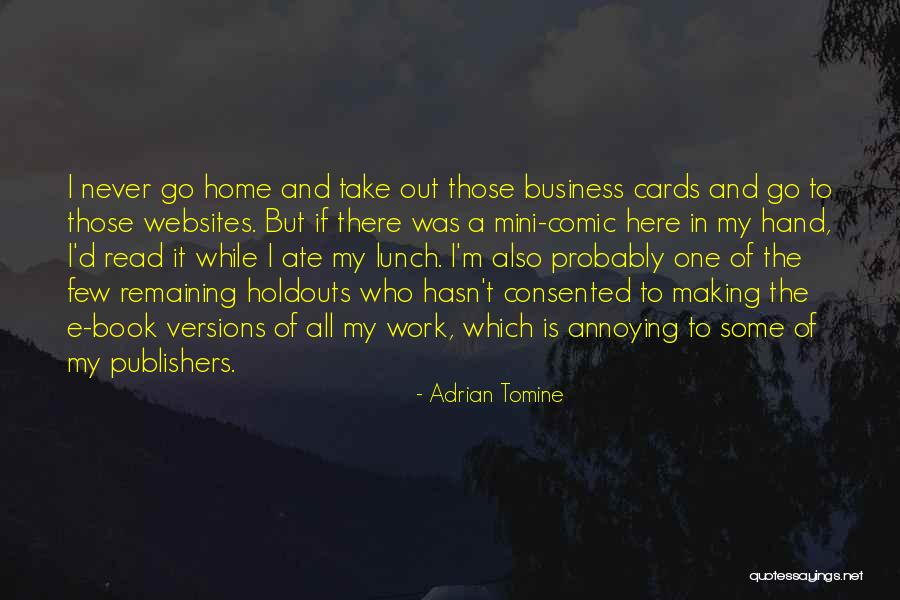Book Business Quotes By Adrian Tomine Book Business Quotes By Adrian Tomine