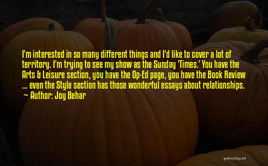 Book Cover Review Quotes By Joy Behar