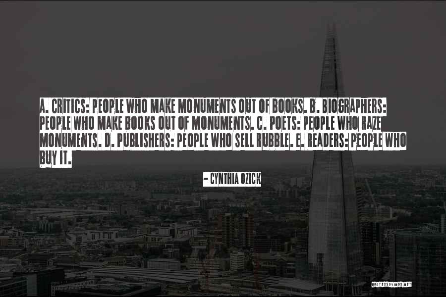 Book Critics Quotes By Cynthia Ozick Book Critics Quotes By Cynthia Ozick