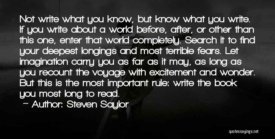 Book Imagination Quotes By Steven Saylor