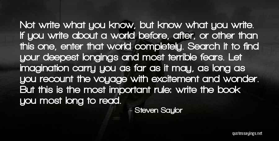 Book Imagination Quotes By Steven Saylor