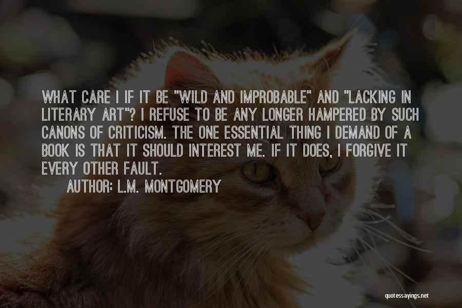 Book Into The Wild Quotes By L.M. Montgomery