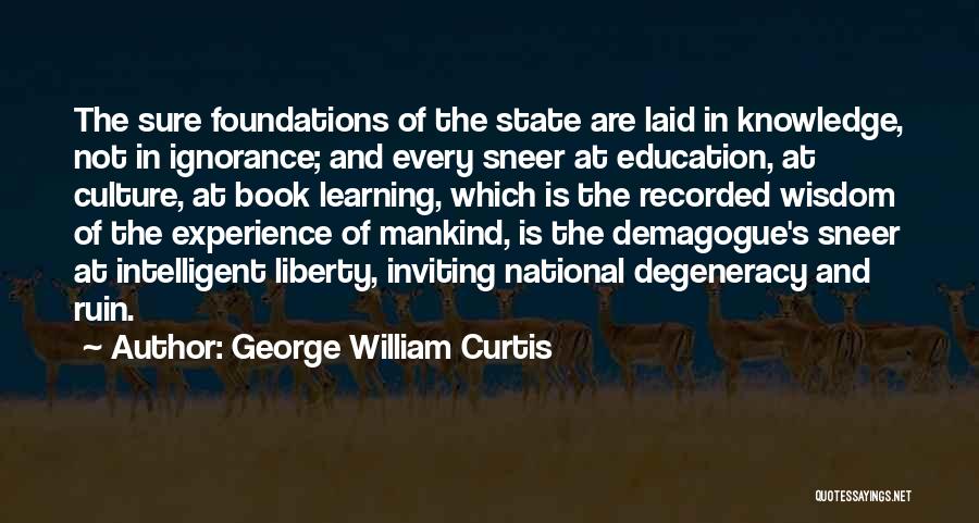 Book Learning Quotes By George William Curtis