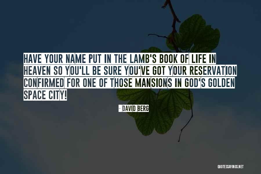 Book Names Quotes By David Berg