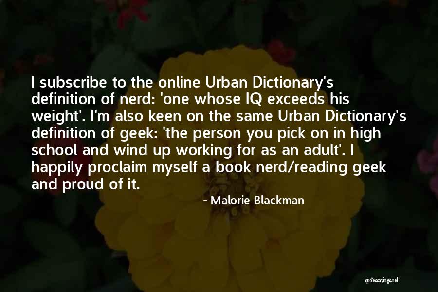 Book Nerd Quotes By Malorie Blackman