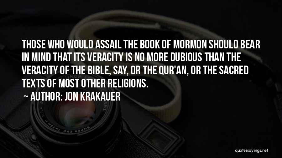 Book Of Mormon Quotes By Jon Krakauer