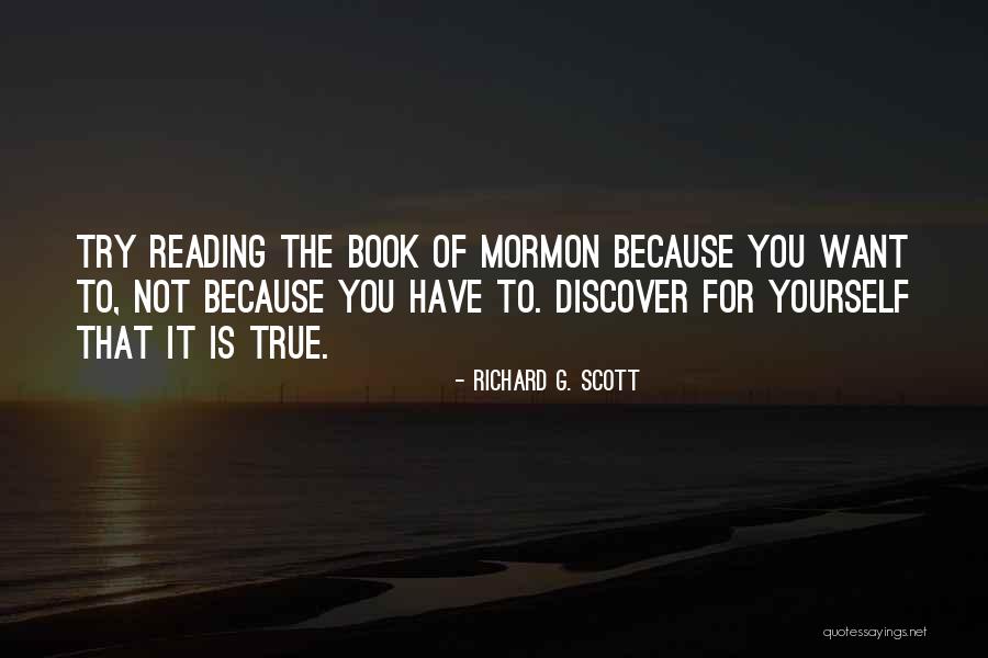 Book Of Mormon Quotes By Richard G. Scott Book Of Mormon Quotes By Richard G. Scott