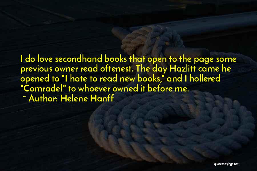 Book Page Love Quotes By Helene Hanff