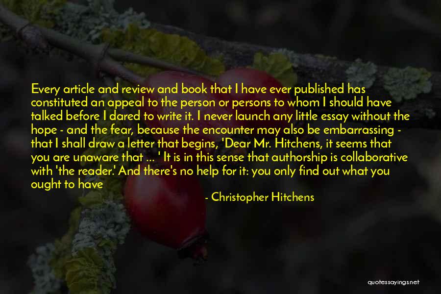 Book Publication Quotes By Christopher Hitchens