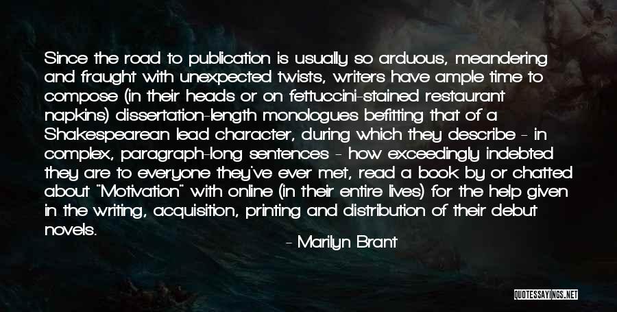 Book Publication Quotes By Marilyn Brant