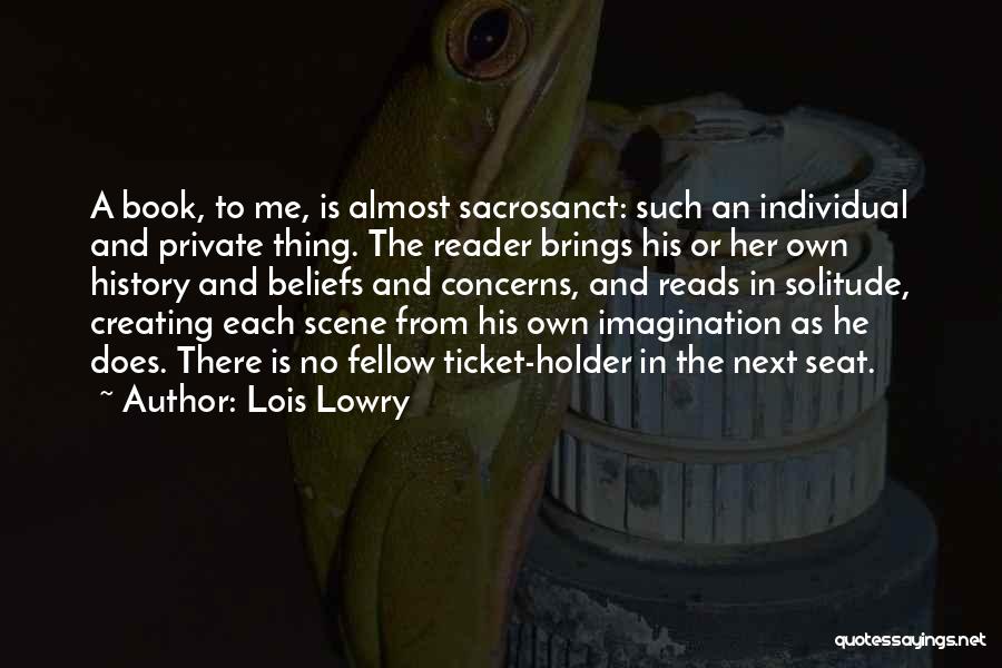 Book Reader Quotes By Lois Lowry