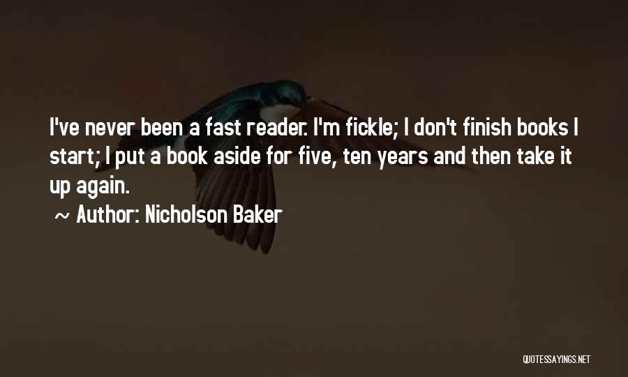 Book Reader Quotes By Nicholson Baker