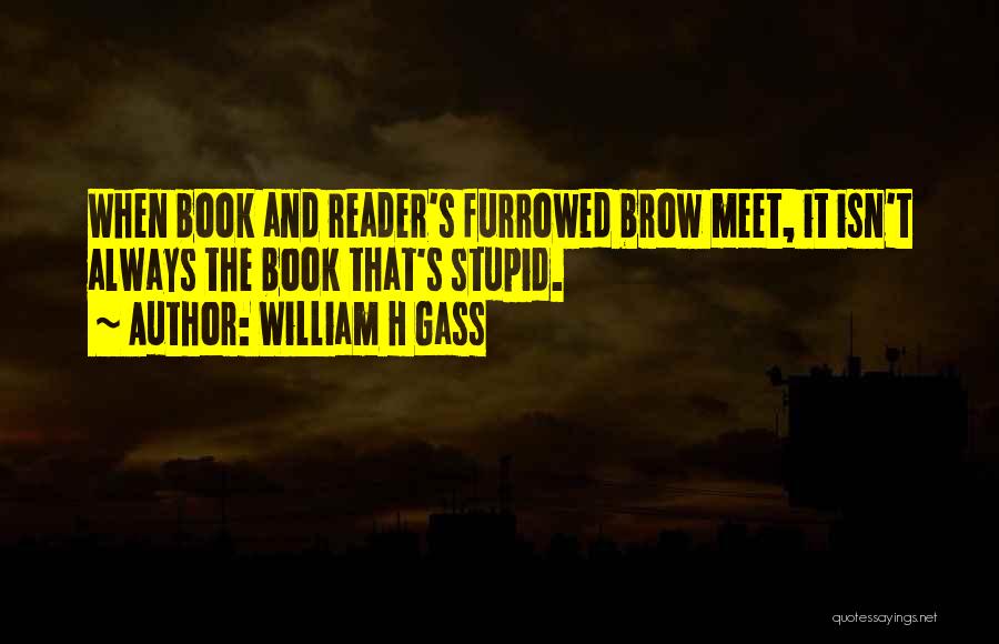 Book Reader Quotes By William H Gass