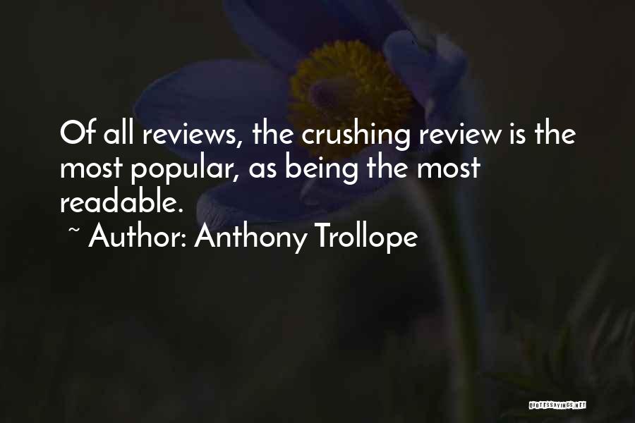 Book Review Quotes By Anthony Trollope