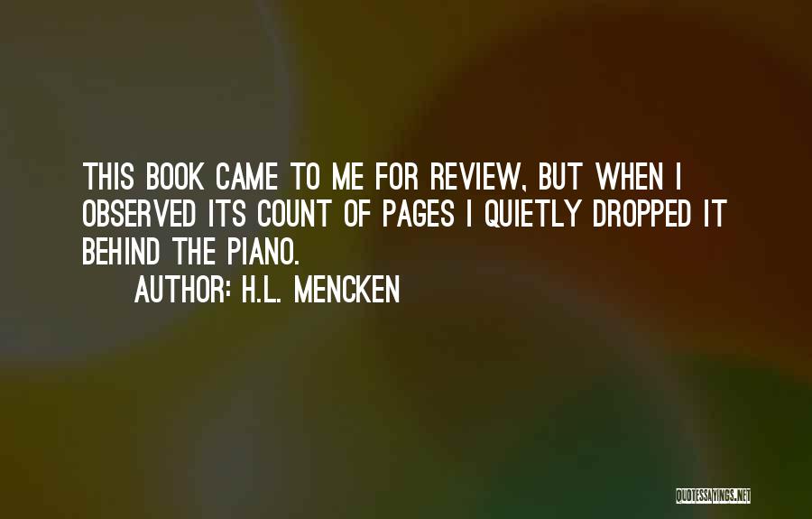 Book Review Quotes By H.L. Mencken