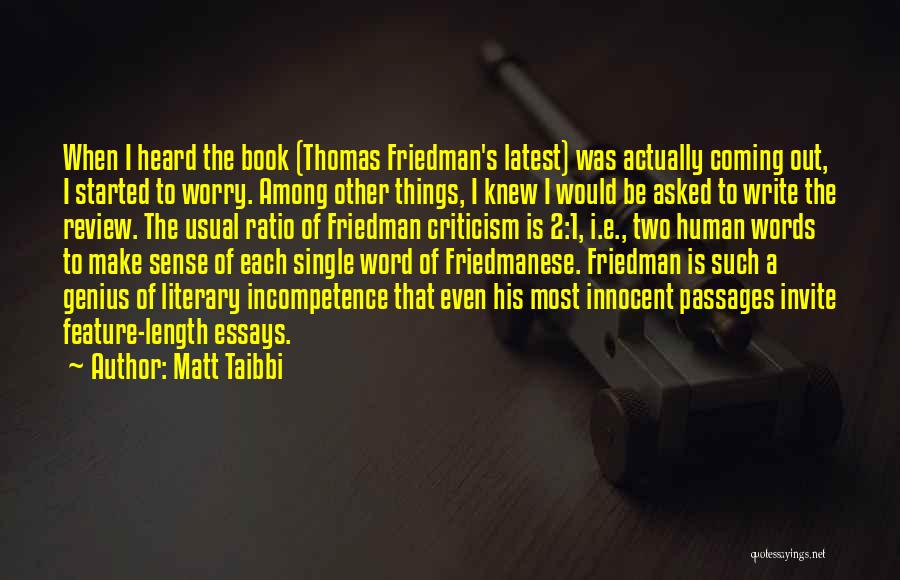 Book Review Quotes By Matt Taibbi