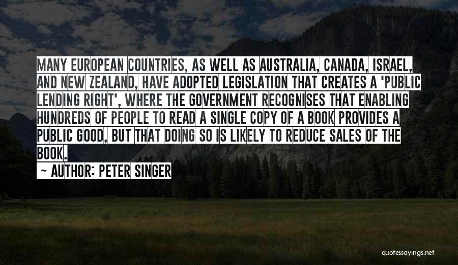 Book Sales Quotes By Peter Singer