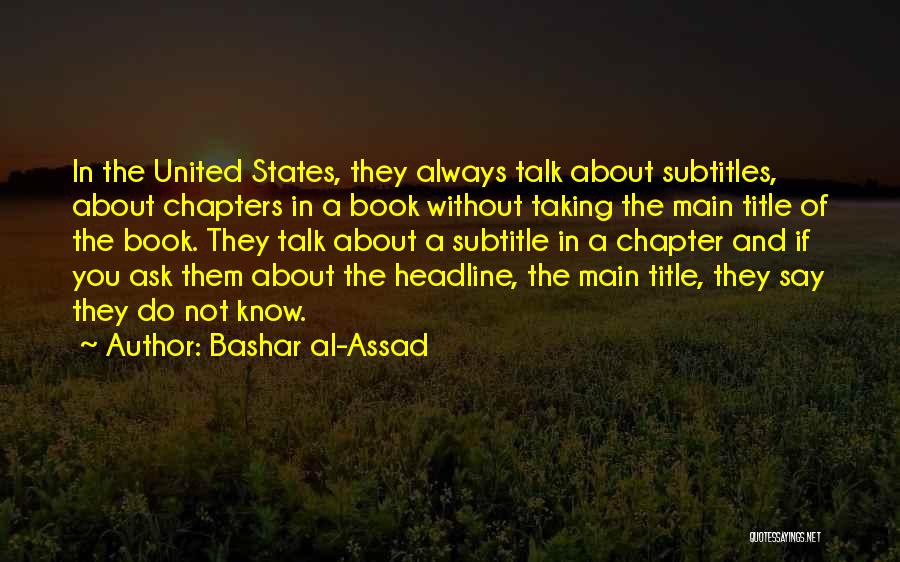 Book Titles And Quotes By Bashar Al-Assad