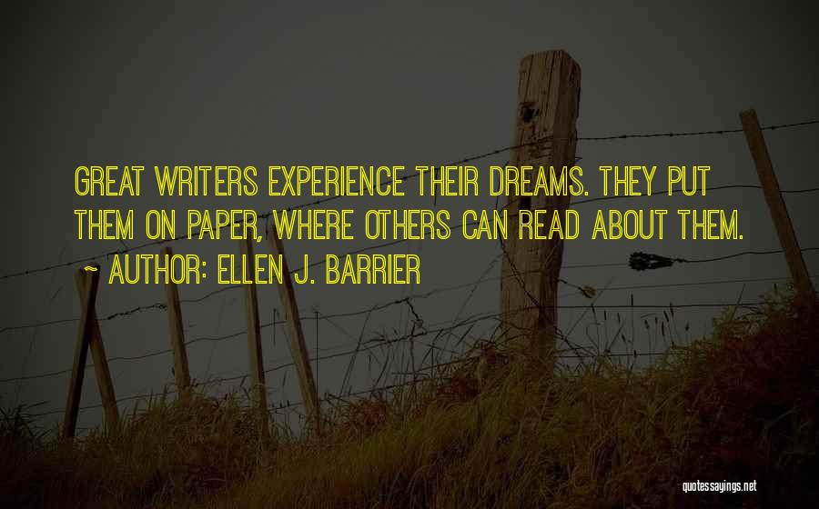 Books Authors Quotes By Ellen J. Barrier