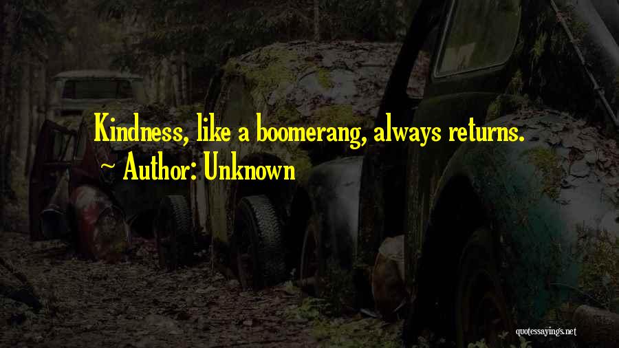 Boomerang Quotes By Unknown