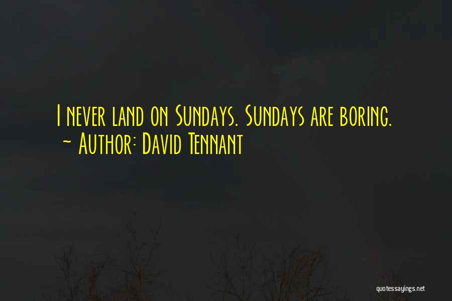 Boring Sundays Quotes By David Tennant