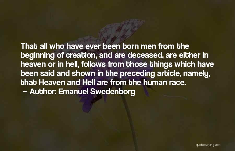 Born To Race 2 Quotes By Emanuel Swedenborg