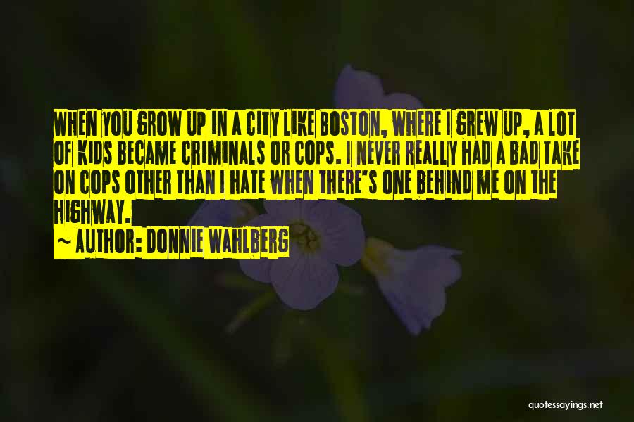Boston City Quotes By Donnie Wahlberg