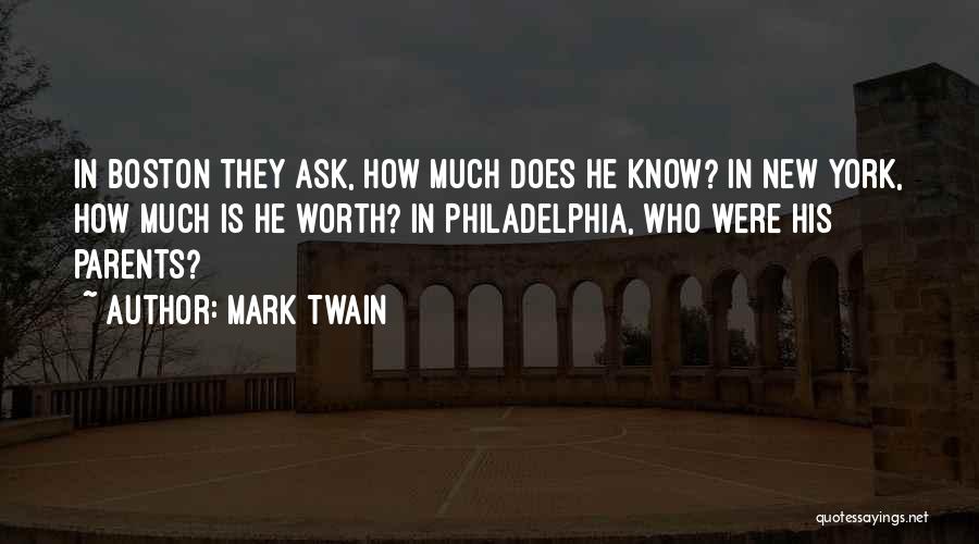 Boston City Quotes By Mark Twain