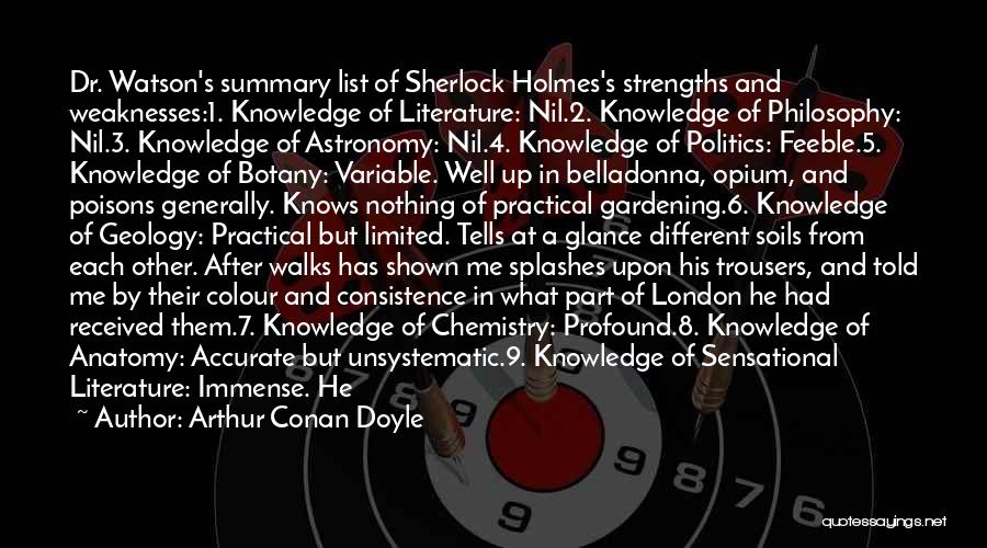 Botany Quotes By Arthur Conan Doyle