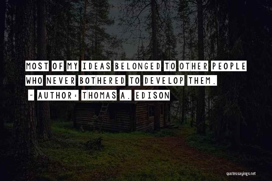 Bothered Quotes By Thomas A. Edison