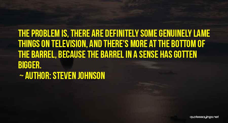 Bottom Of The Barrel Quotes By Steven Johnson