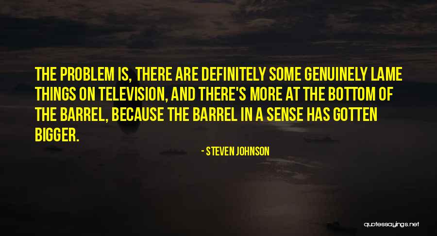 Bottom Of The Barrel Quotes By Steven Johnson