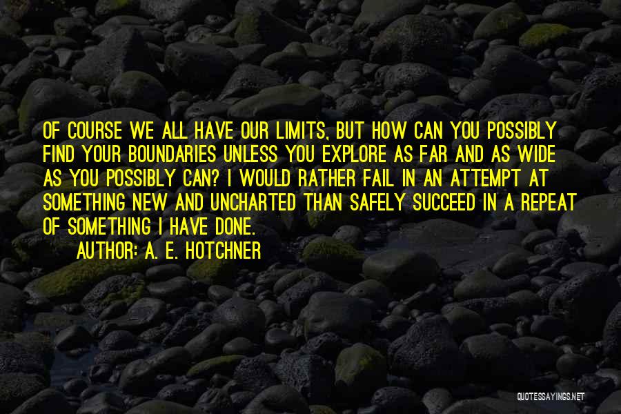 Boundaries And Limits Quotes By A. E. Hotchner