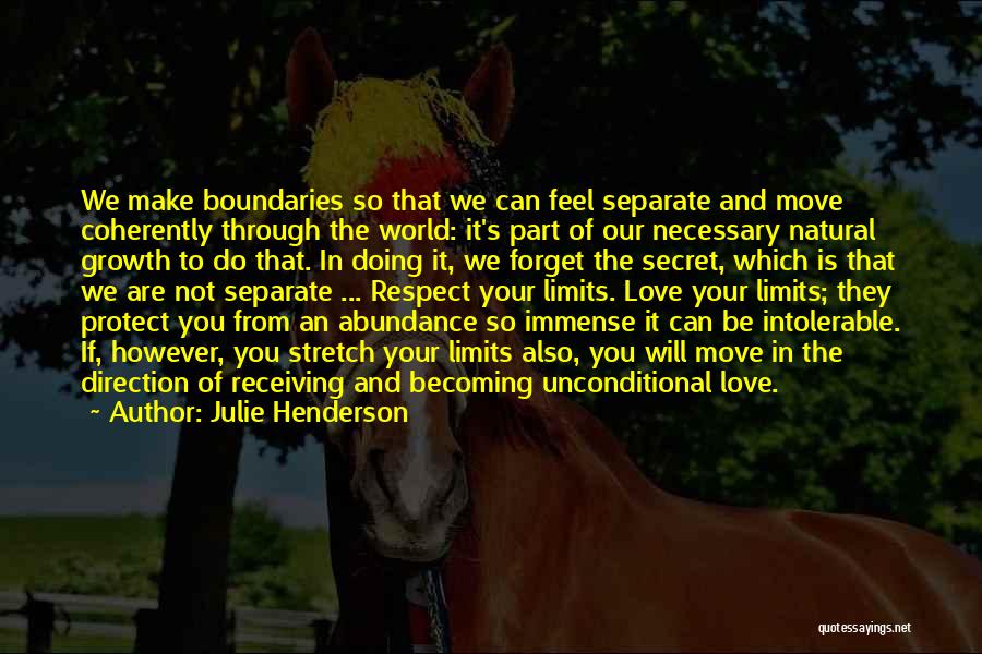 Boundaries And Limits Quotes By Julie Henderson