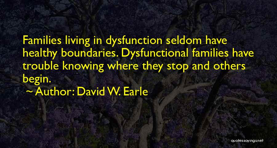 Boundaries With Family Quotes By David W. Earle