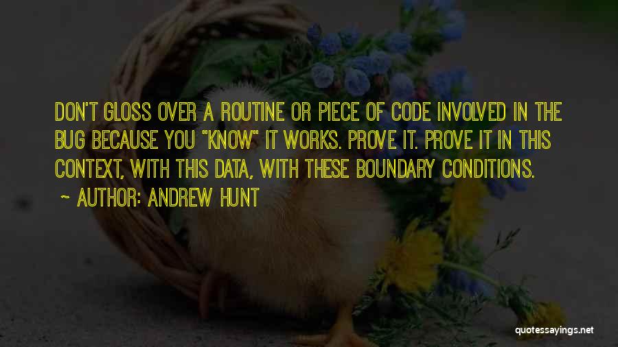 Boundary Quotes By Andrew Hunt