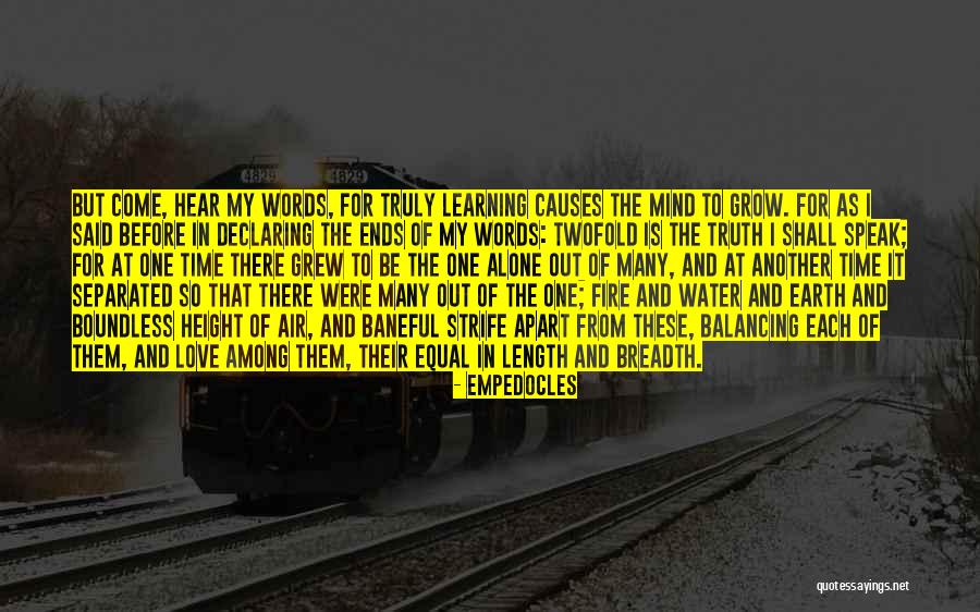 Boundless Love Quotes By Empedocles Boundless Love Quotes By Empedocles