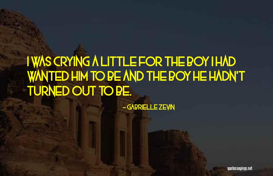 Boy Crying Quotes By Gabrielle Zevin Boy Crying Quotes By Gabrielle Zevin