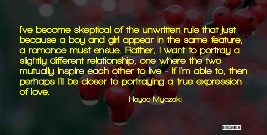 Boy Girl Friendship Love Quotes By Hayao Miyazaki