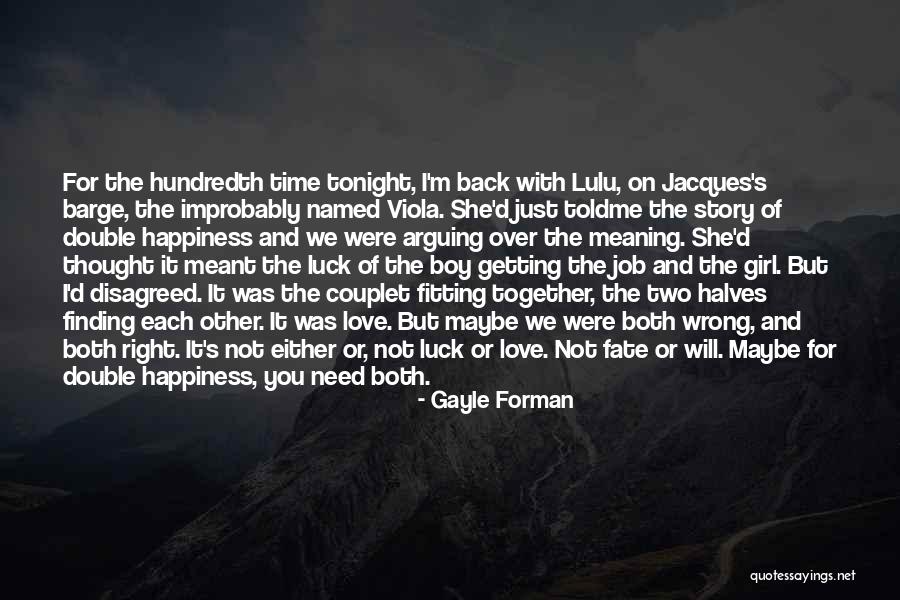 Boy Girl Love Story Quotes By Gayle Forman