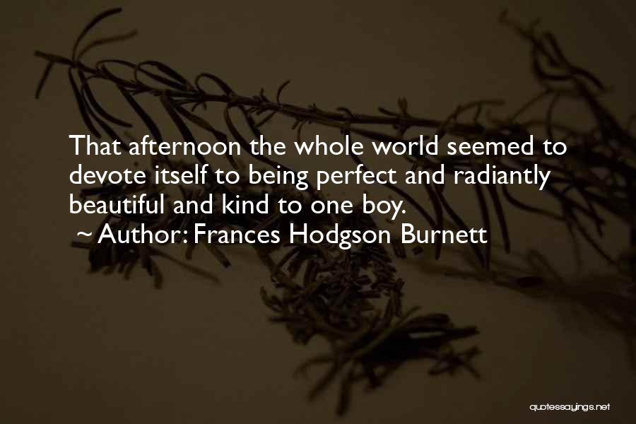 Boy You Are Perfect Quotes By Frances Hodgson Burnett