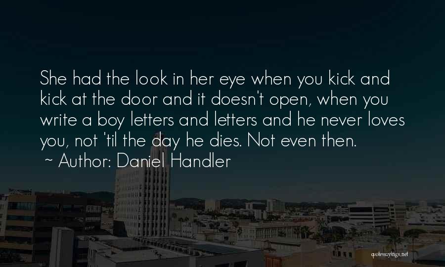 Boy You Love Quotes By Daniel Handler