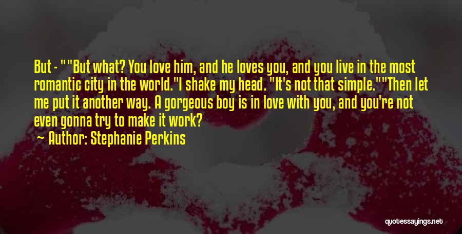 Boy You Love Quotes By Stephanie Perkins