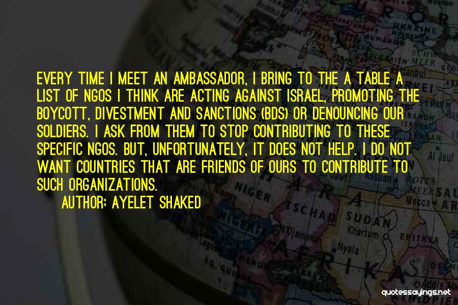 Boycott Israel Quotes By Ayelet Shaked