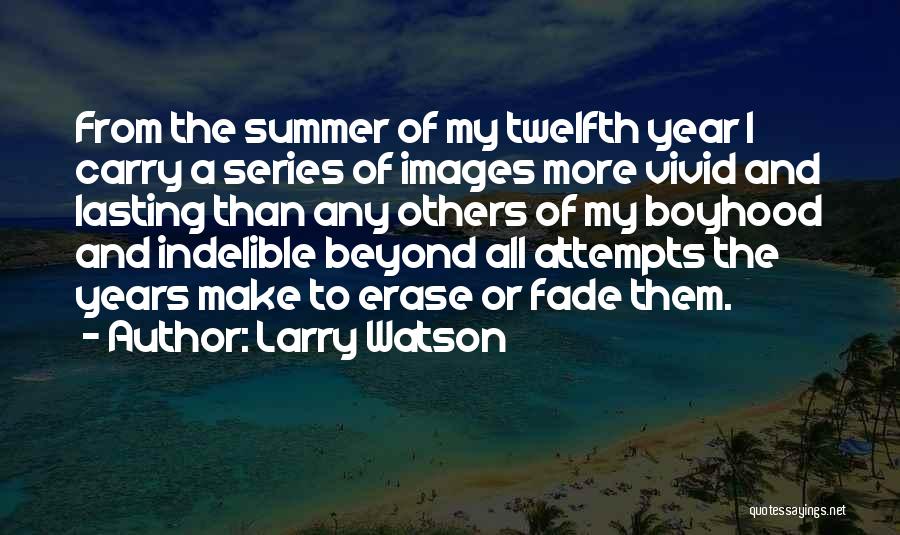 Boyhood Quotes By Larry Watson