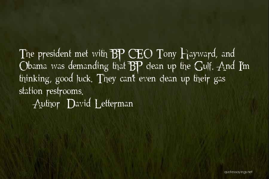 Bp Tony Hayward Quotes By David Letterman