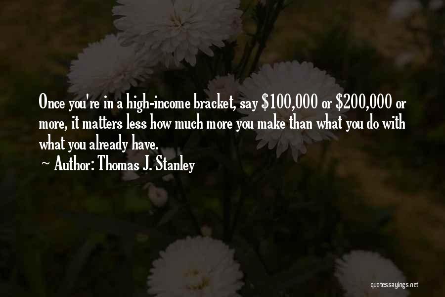 Bracket Quotes By Thomas J. Stanley